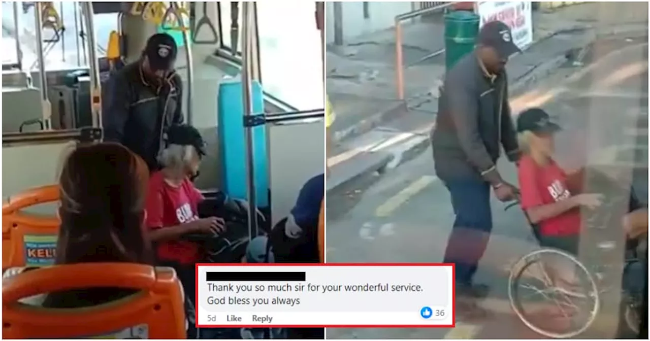 M'sians Praise Penang Bus Driver for Helping Differently-Abled Passenger on Wheelchair Descend from Bus