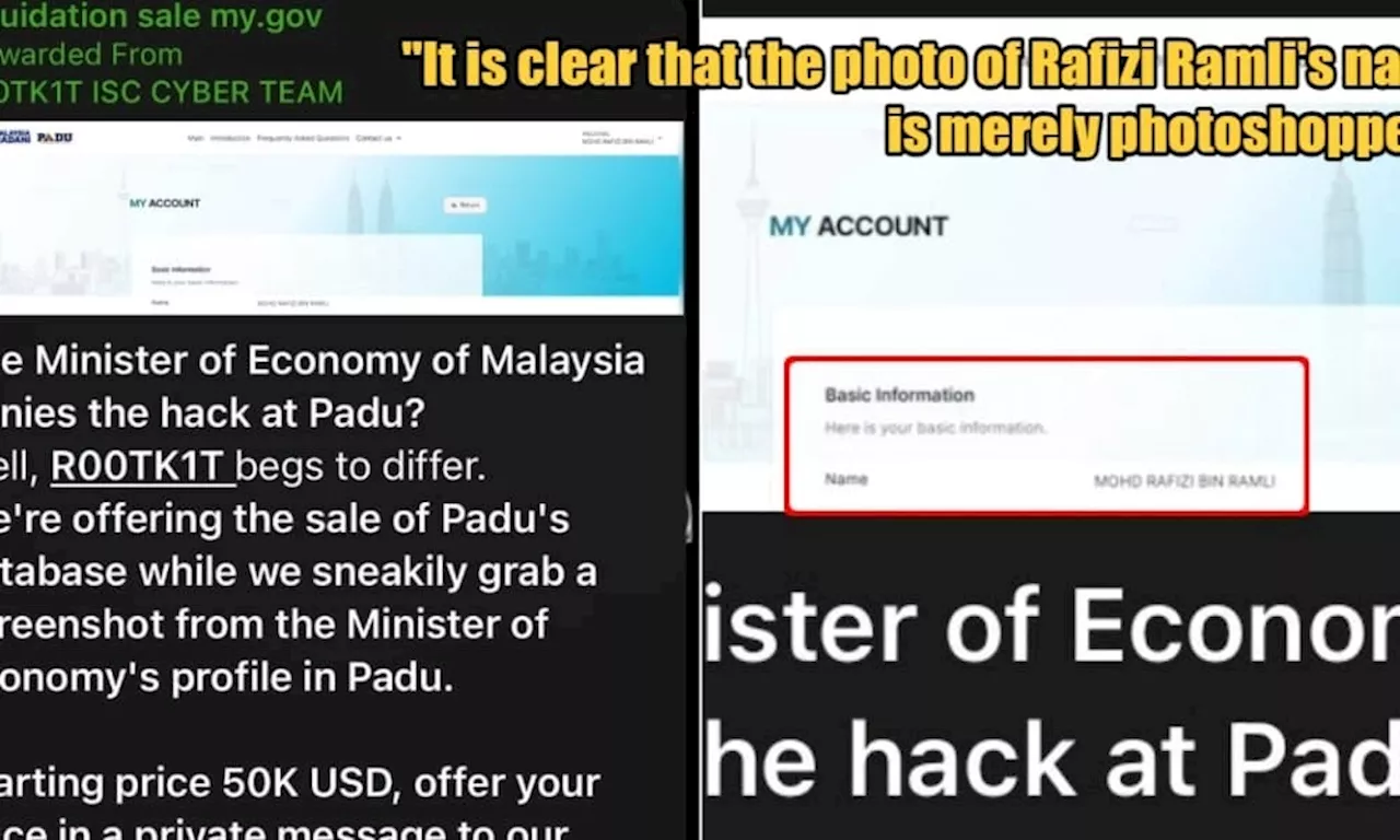 ROOTK1T Claims to Have Hacked PADU But M'sians Believe They Just Photoshopped a Picture