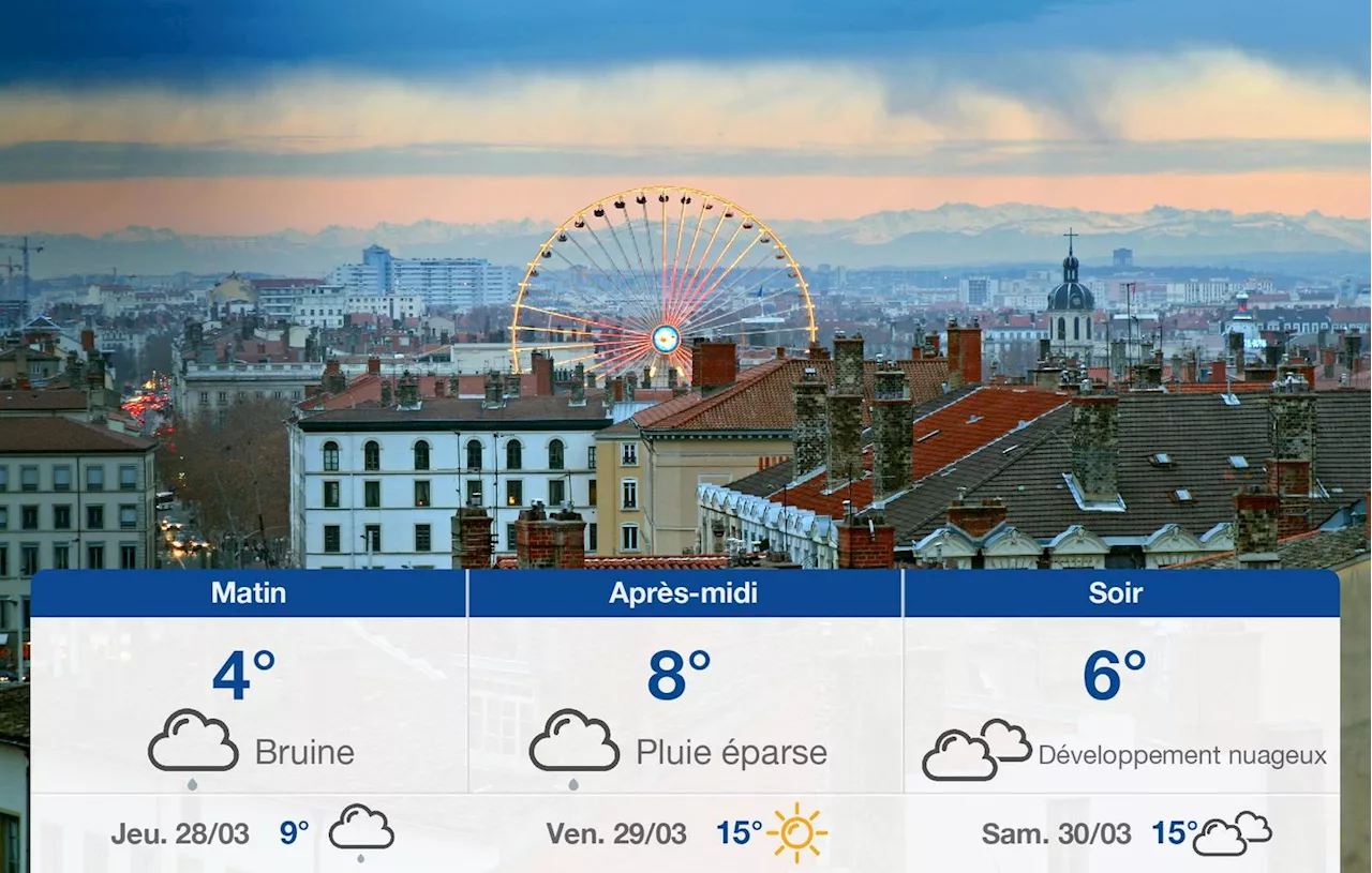 Météo Lyon: prévisions du mercredi 27 mars 2024