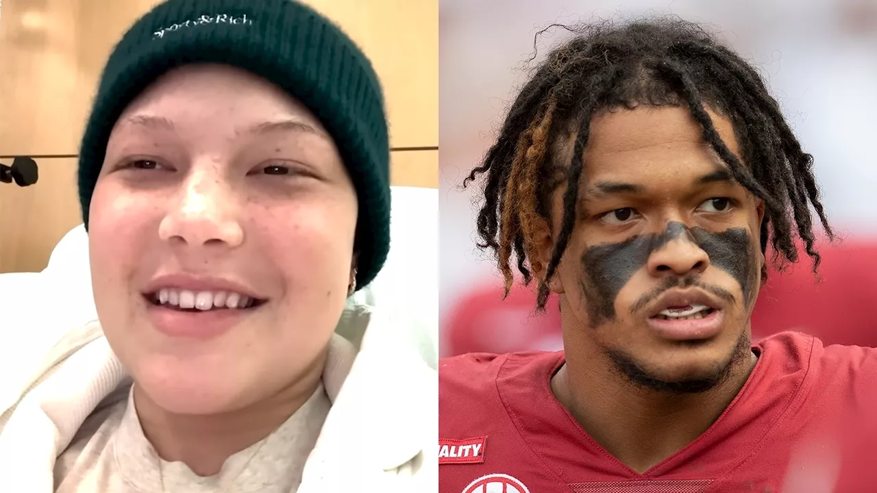 Isabella Strahan and football player Greg Brooks Jr. bond over brain tumor journey