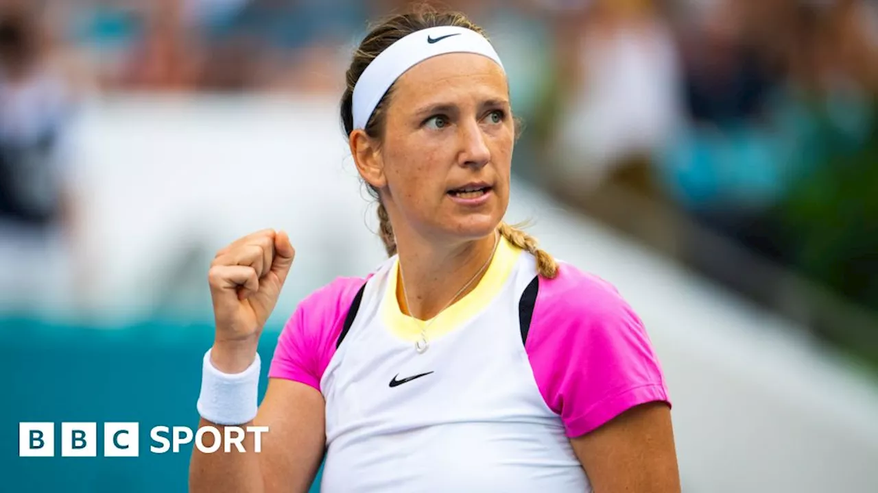 Miami Open: Three-time champion Victoria Azarenka sets up semi-final with Elena Rybakina