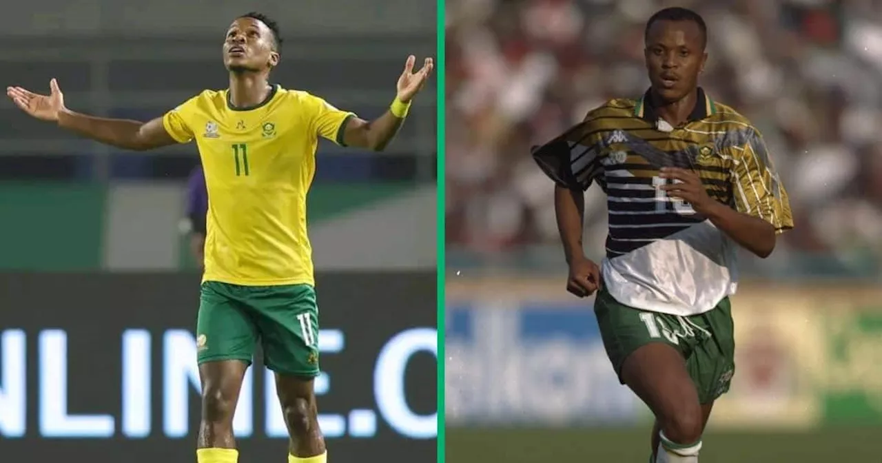 Mzansi Fans Praise Bafana Midfielder Themba Zwane After He Surpassed Doctor Khumalo’s Scoring Record