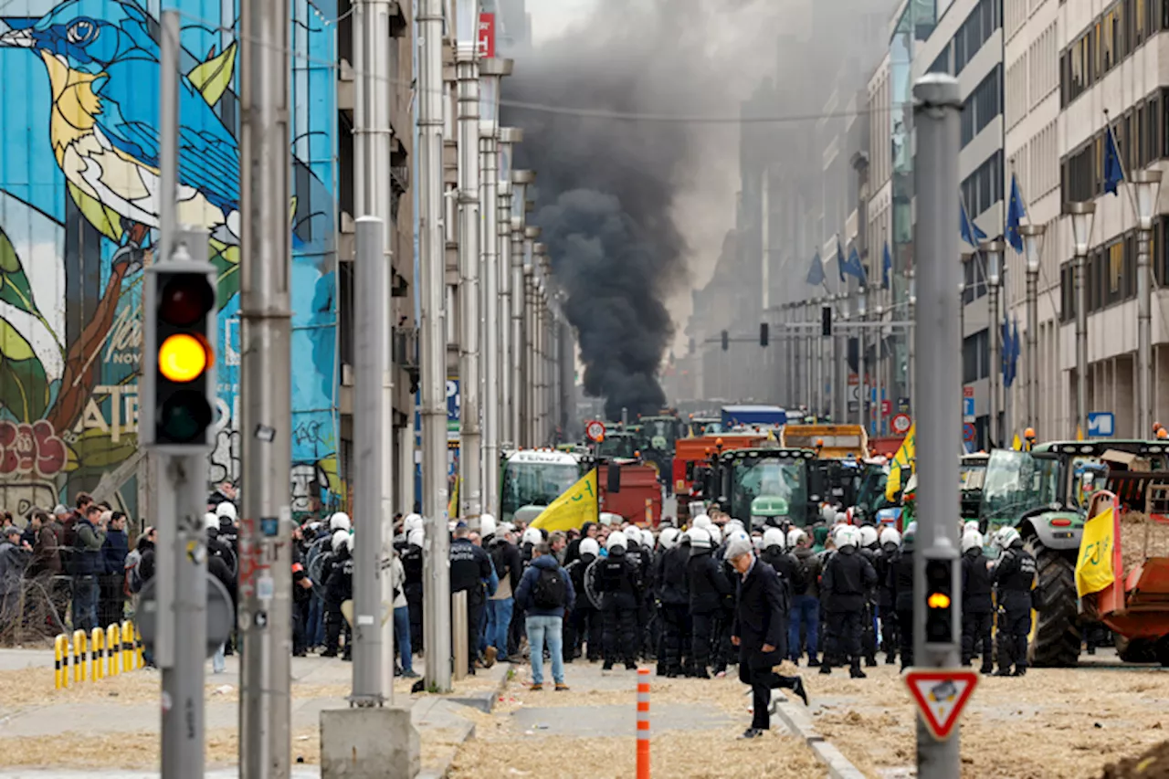 Spraying manure, farmers again rock Brussels as agriculture ministers seek crisis resolution | Raf Casert & Mark Carlson