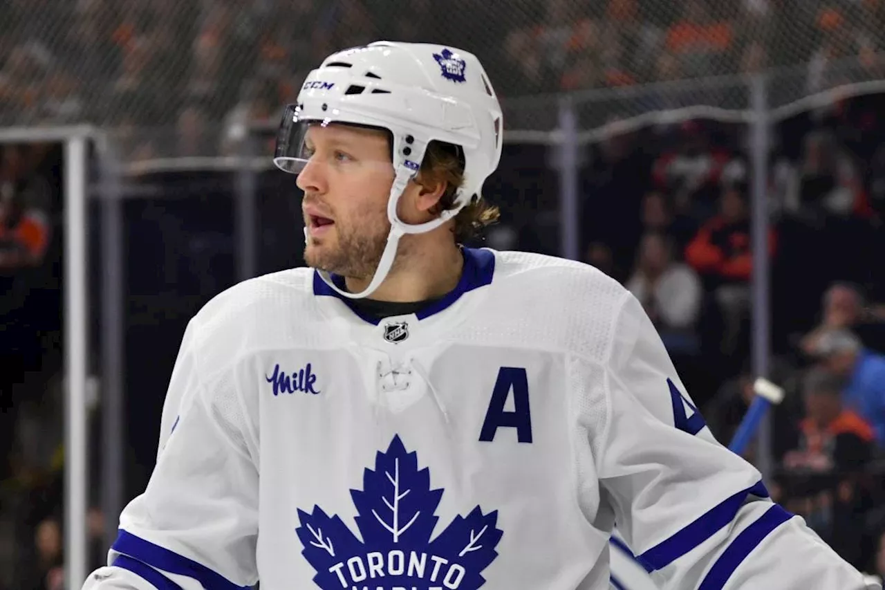 Maple Leafs’ Morgan Rielly out with lower-body injury, won’t play Tuesday vs. Devils