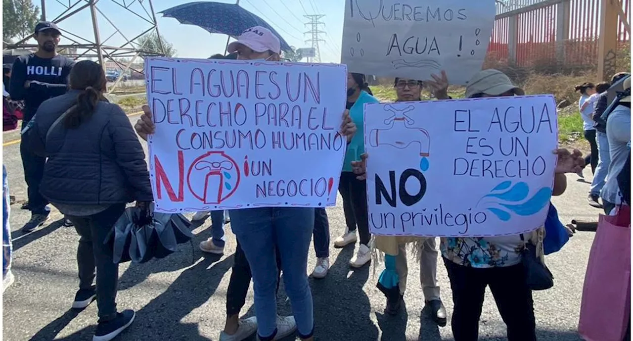 Vecinos realizan tres bloqueos en Ecatepec; exigen abastecimiento de agua