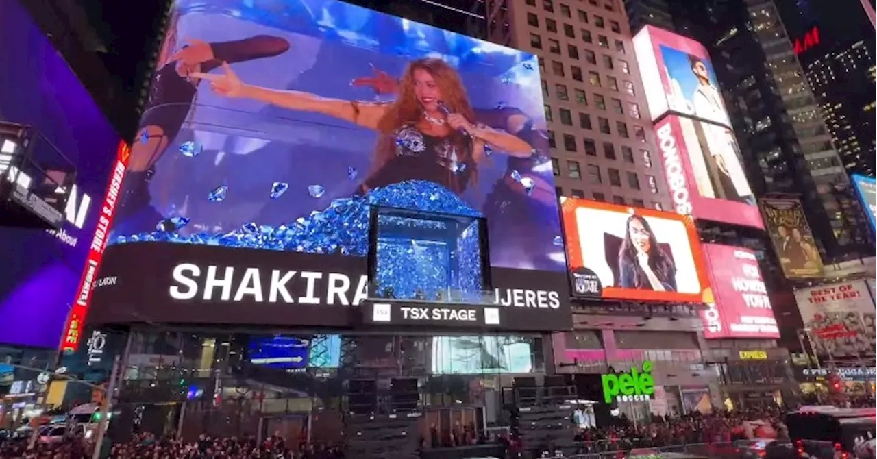 Así fue la magistral presentación de Shakira en el Times Square