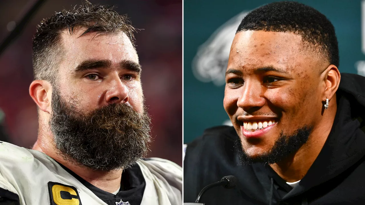 Saquon Barkley tries recruiting Jason Kelce back to Eagles: 'You don't have to watch'