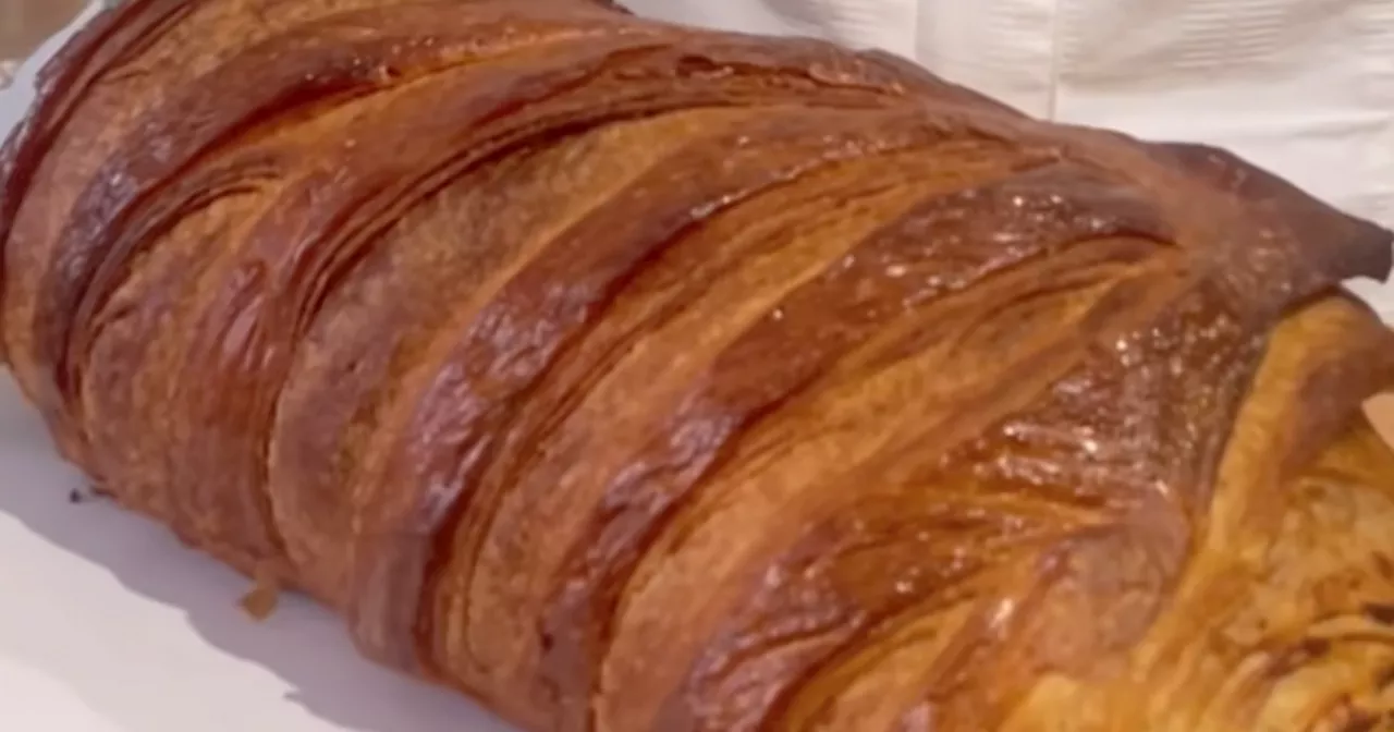 Glasgow bakery creates giant pain au chocolat for Easter that feeds up to 12 people