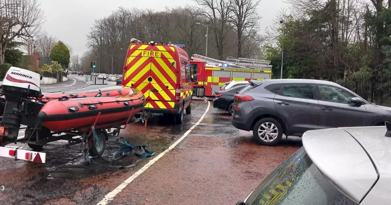 Water rescue mission in Rouken Glen Park after dog 'trapped' near river