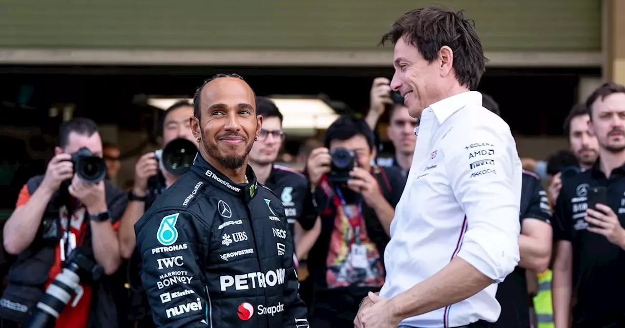 Toto Wolff sends cocky 'rear wing' message to Lewis Hamilton over Ferrari switch