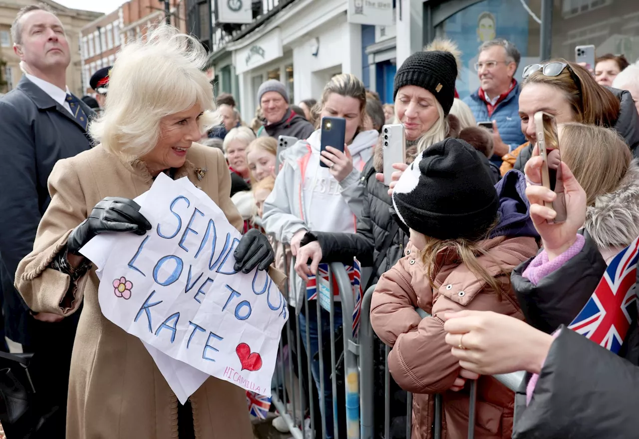 Queen Camilla says Kate 'thrilled by support' after cancer diagnosis on Shrewsbury visit