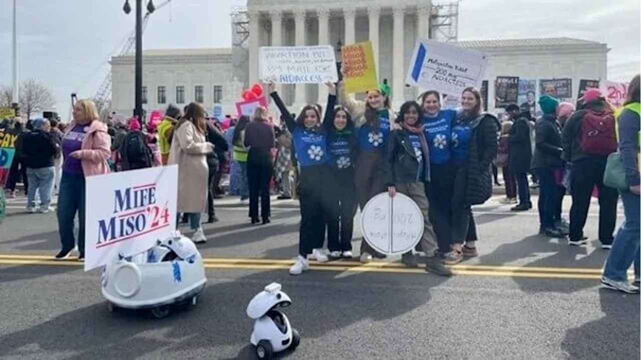 Robots—ahem, Roe-Bots—Provided Abortion Pills Outside the Supreme Court Today