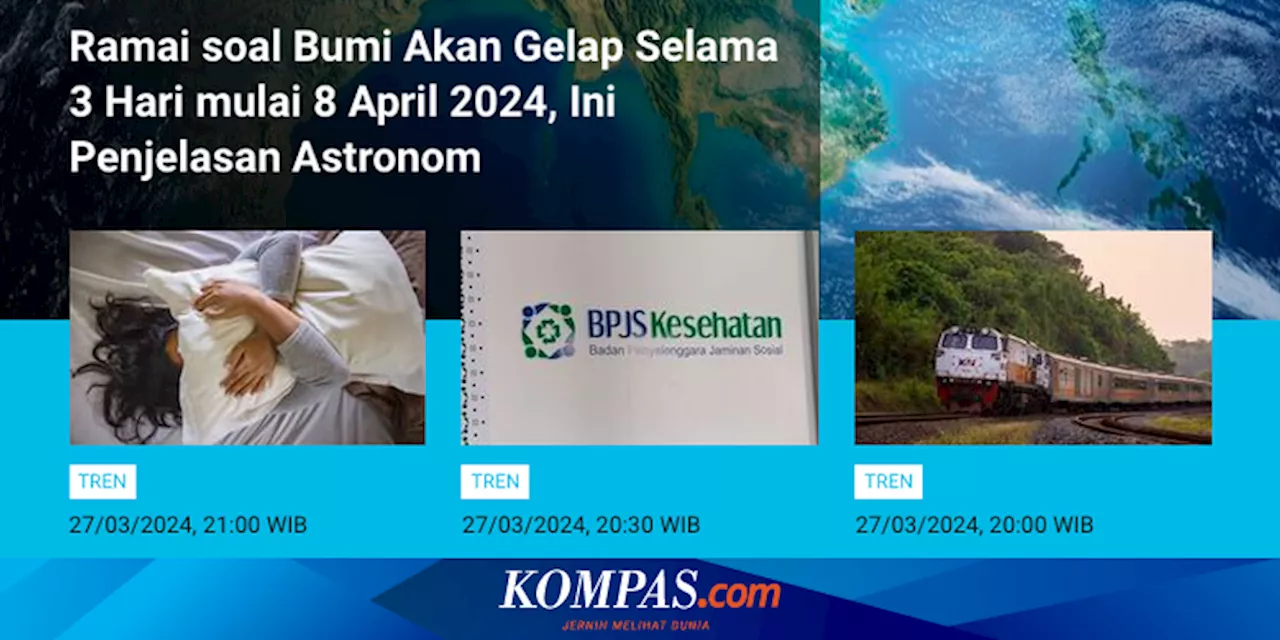 [POPULER TREN] Potongan Pajak THR 2024 Disebut Lebih Besar | Benarkah Bumi Akan Gelap 8 April 2024?