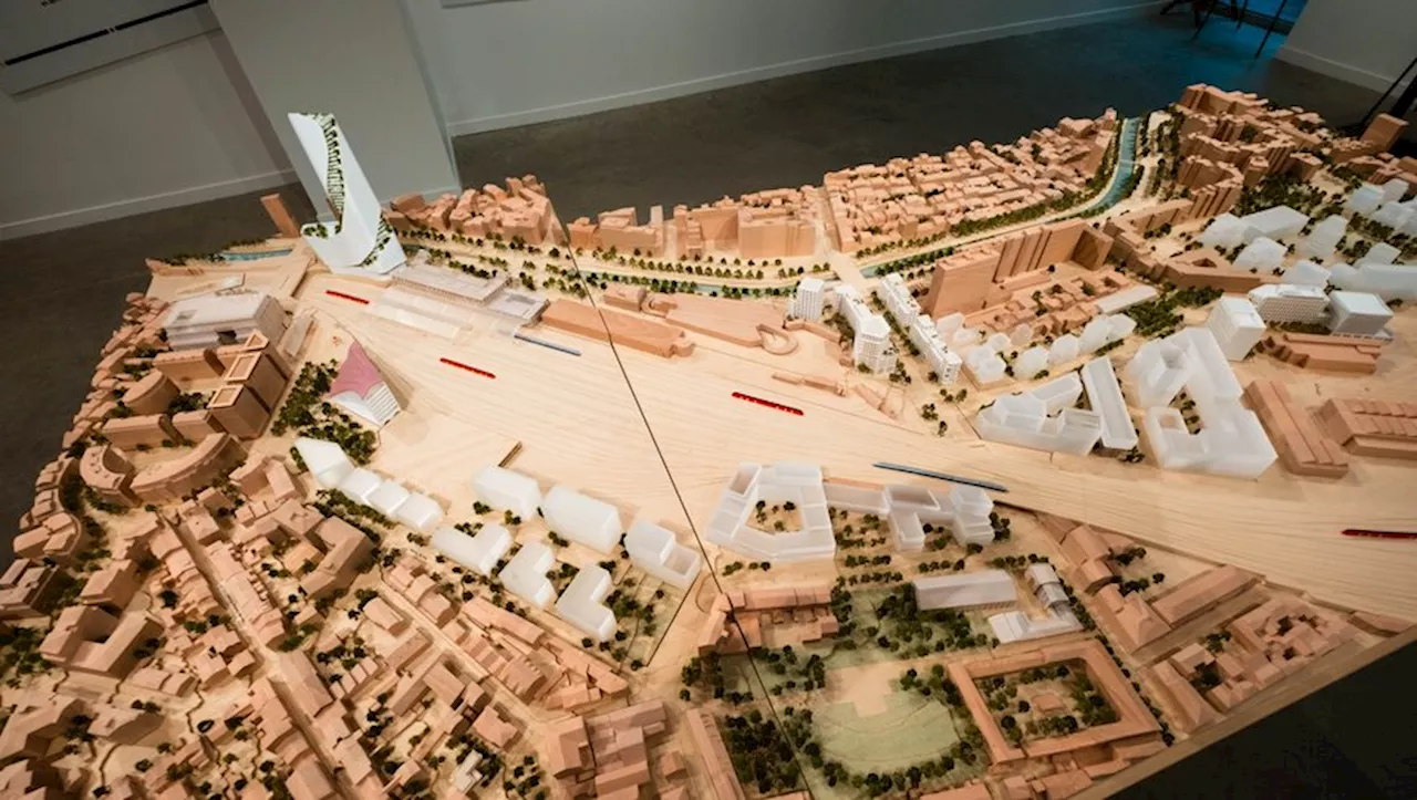 Grand Matabiau à Toulouse : une maquette du futur quartier avec la Tour Occitanie