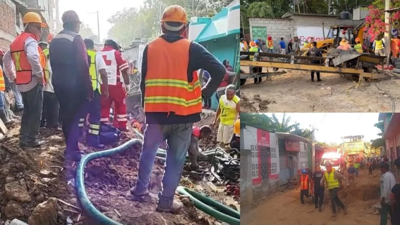 Tragedia en Oaxaca: Trabajadores quedan sepultados cuando trabajaban en drenaje