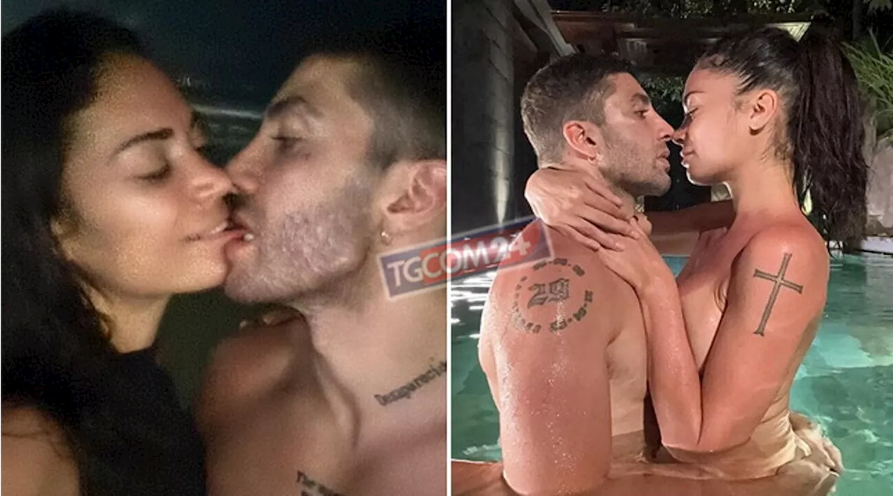 Andrea Iannone ed Elodie festeggiano nudi in piscina dopo la gara