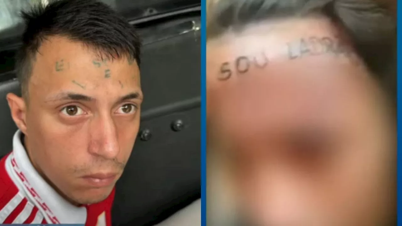 Homem que teve testa tatuada após furto é preso novamente por roubo