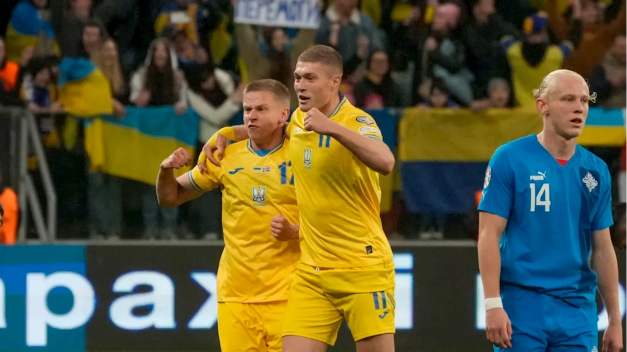 Ucrania, con gol de Mudryk, vence a Islandia y se clasifica a la Euro 2024