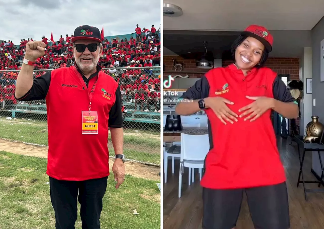 Lady in red: Carl Niehaus’s wife performs dance challenge in EFF kit [watch]