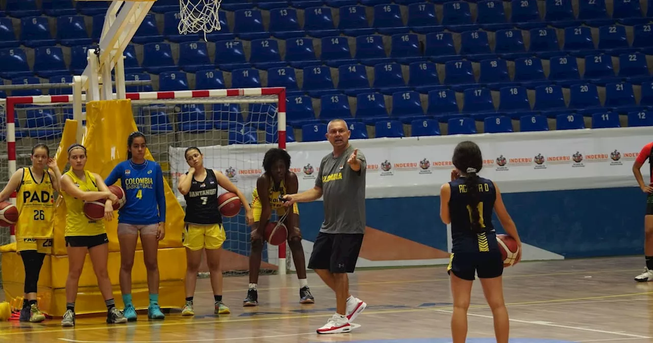 La selección Colombia de baloncesto femenino Sub-18 se prepara en Bucaramanga para el Premundial