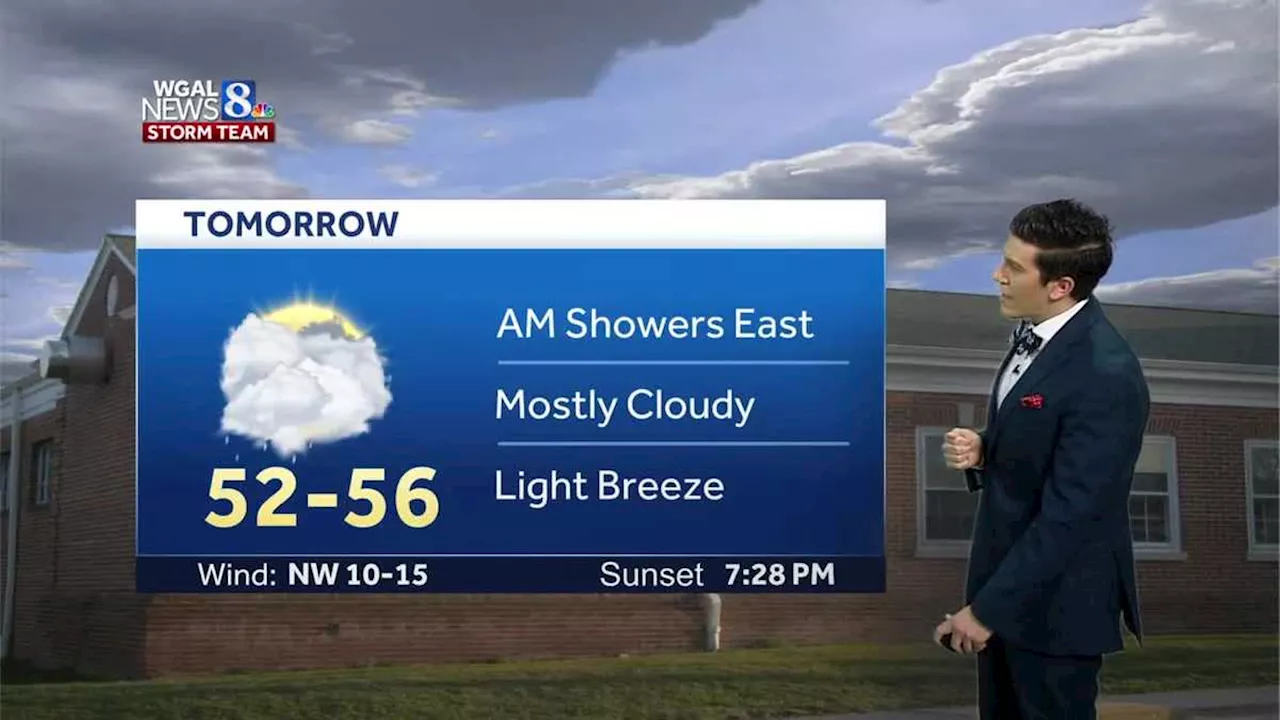 Clouds, Isolated Showers & Fog Tonight, Few Showers East Thursday