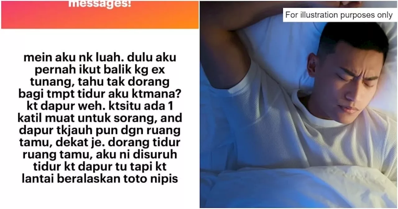  M'sian Shares How Ex-Fiancee's Family Asked Him to Sleep in the Kitchen on Thin Comforter