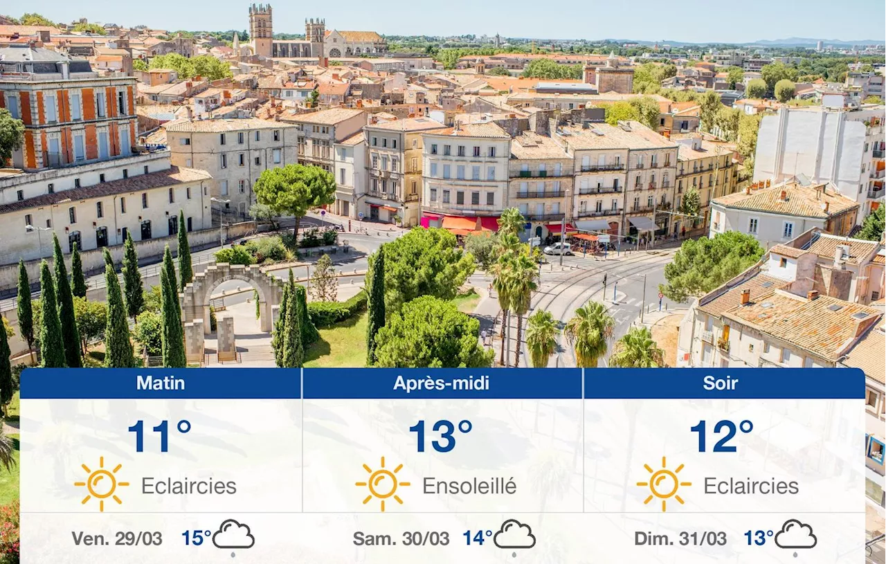 Météo Montpellier: prévisions du jeudi 28 mars 2024