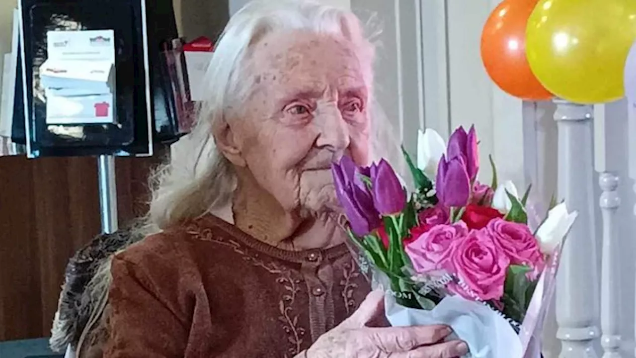 Neighbours celebrate Violet in Larches turning 101