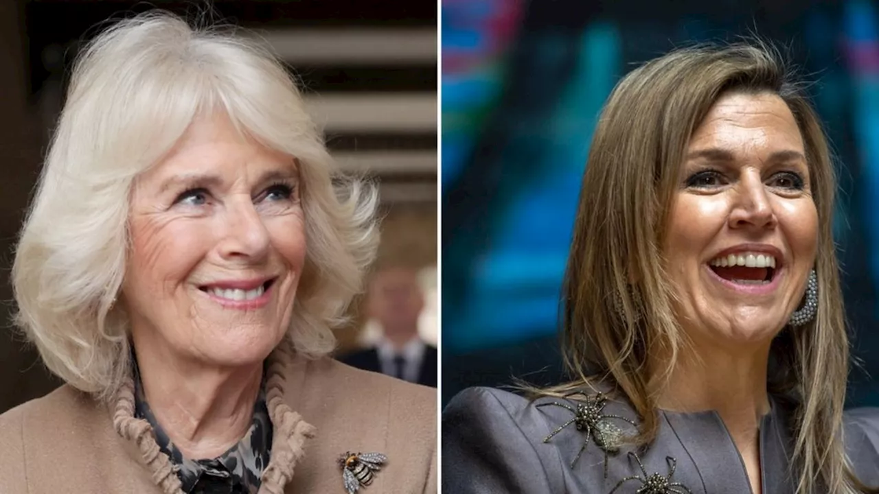 Königin Máxima und Königin Camilla: Royals setzen auf bizarren Insektenschmuck