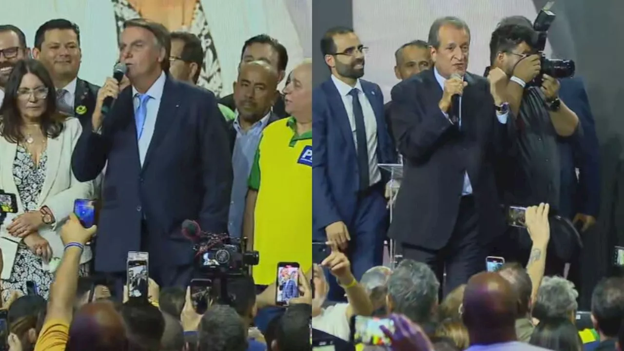 Bolsonaro e Valdemar discursam no mesmo palco separados por 22 minutos