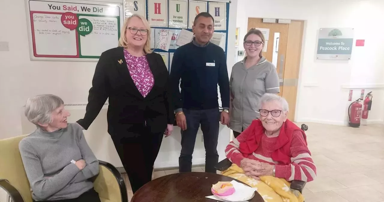 Residents at Lornebank care centre in Hamilton welcome MSP for afternoon tea