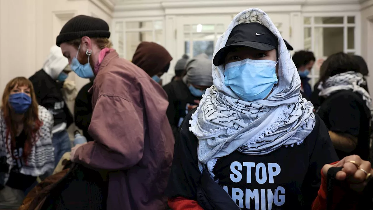 Protesters occupy Government department over arms links with Israel