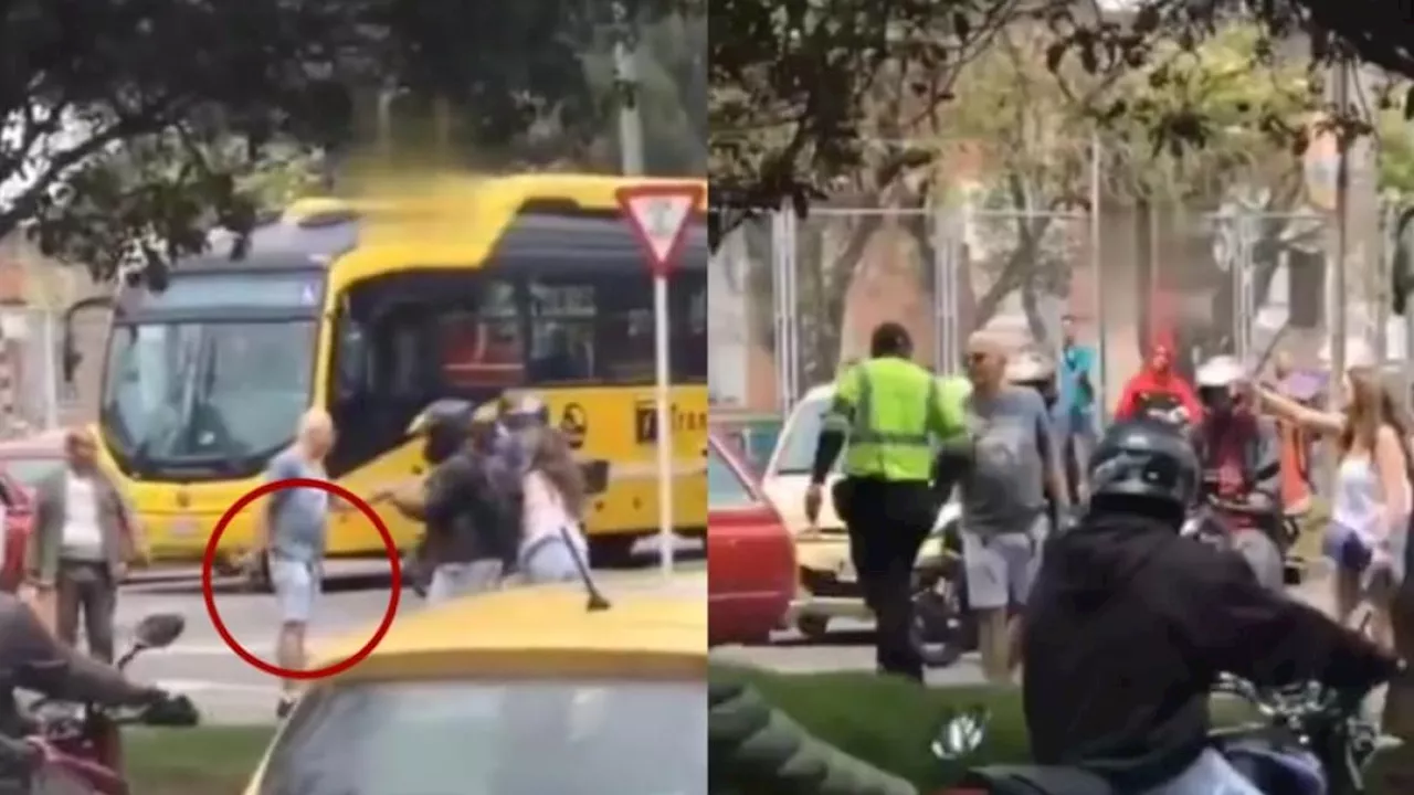 Video: por un choque simple, hombre apuntó con un arma a otro conductor en Bogotá