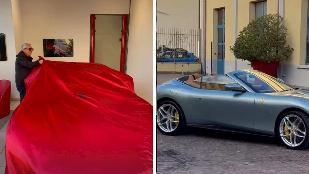 Fedez sfoggia su Instagram la sua nuova Ferrari Roma Spider