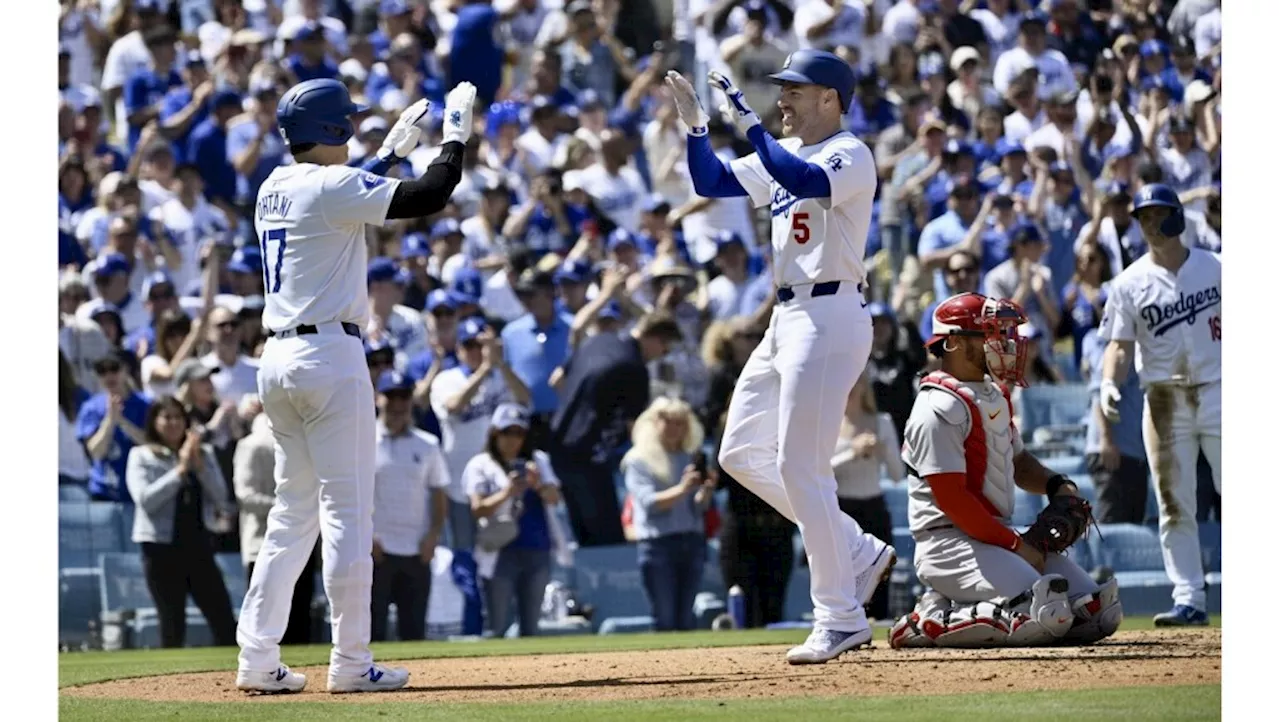 Dodgers’ big bats lead the way in home opener against Cardinals