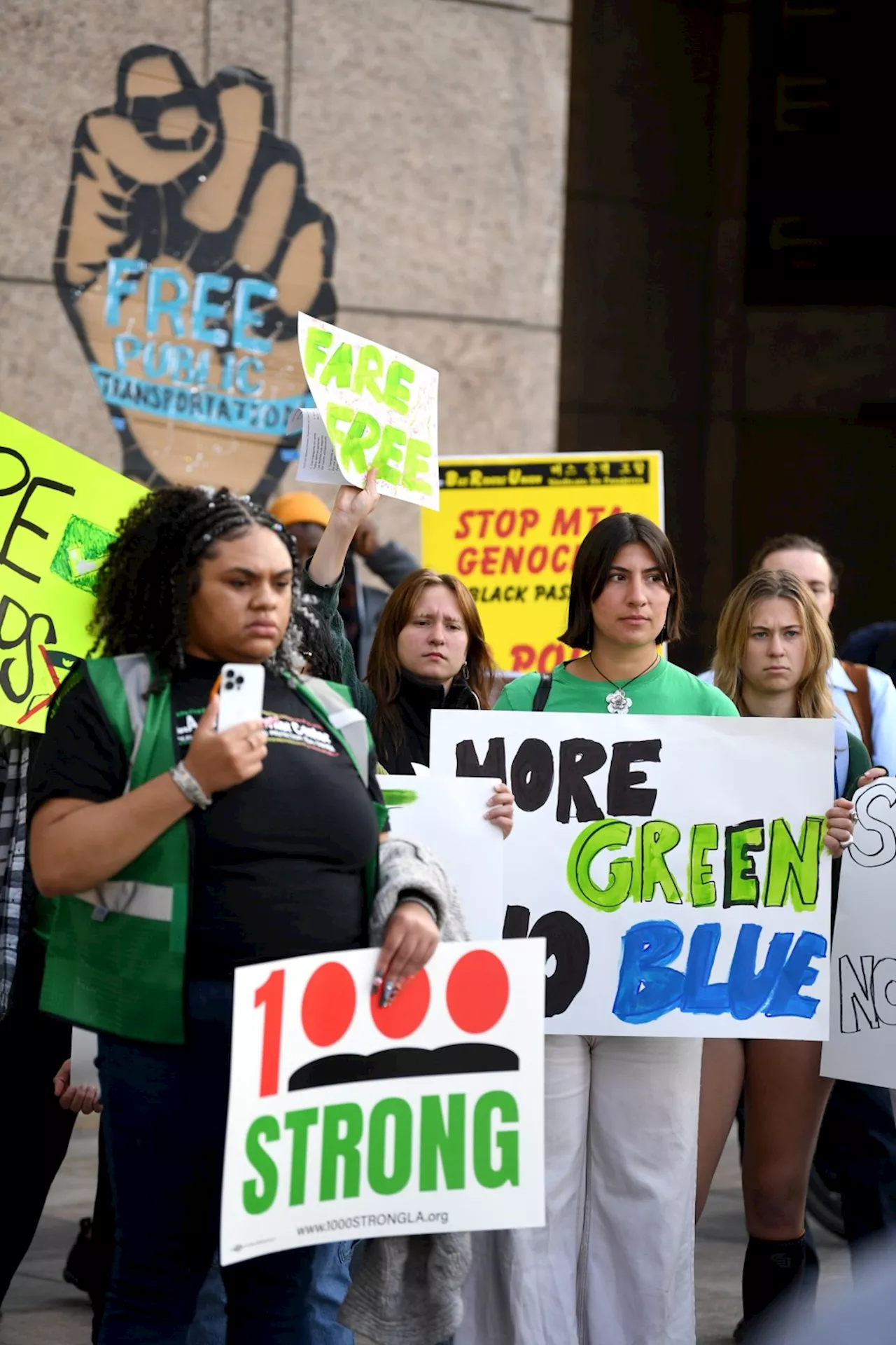 Transit groups rally for more Metro Ambassadors and less armed police