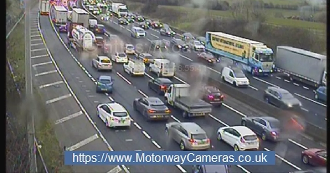 M62 traffic live as crash shuts 3 lanes bringing traffic to a standstill