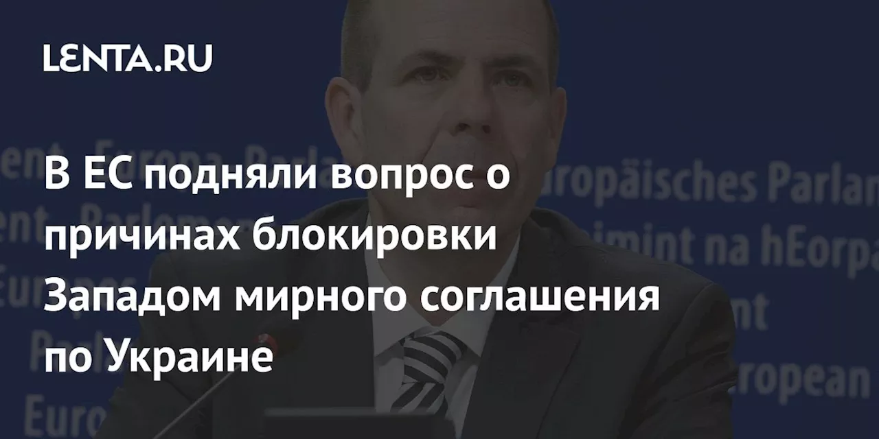 В ЕС подняли вопрос о причинах блокировки Западом мирного соглашения по Украине