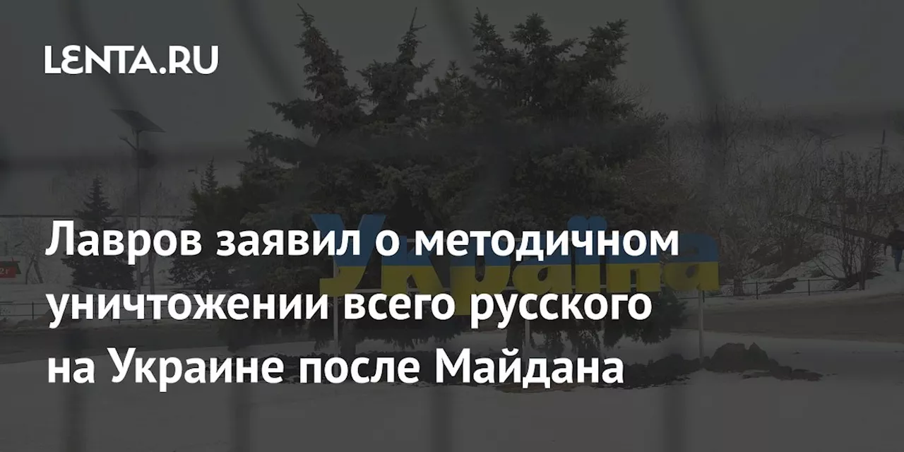 Лавров заявил о методичном уничтожении всего русского на Украине после Майдана