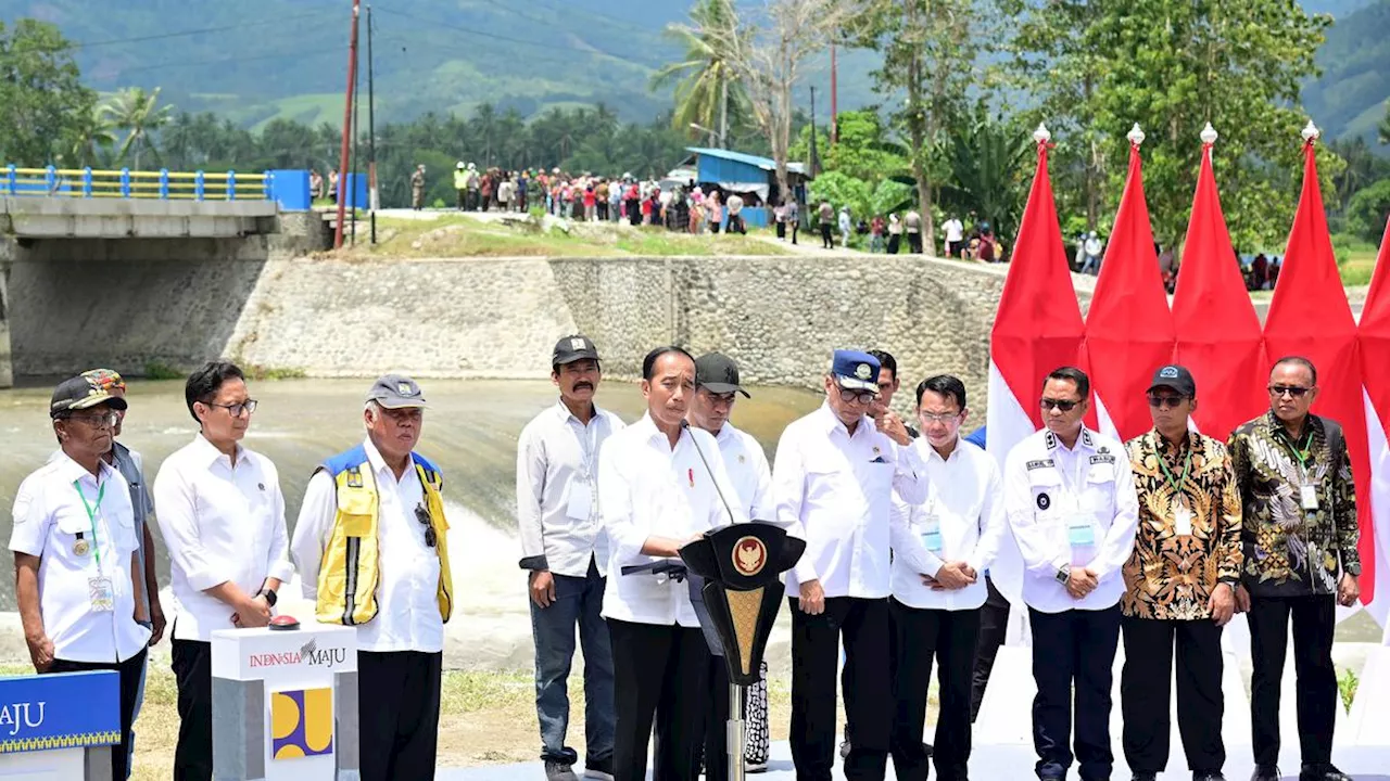 Jokowi Resmikan Irigasi Gumbasa di Sulteng Senilai Rp 1,25 Triliun