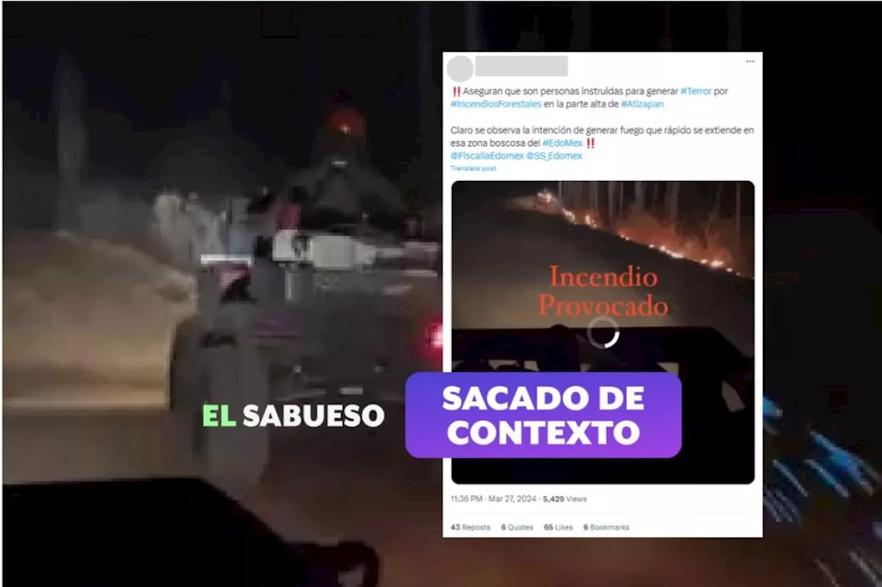 Video no muestra incendio “provocado” en Atizapán; fue en Alabama y es una técnica para controlarlo