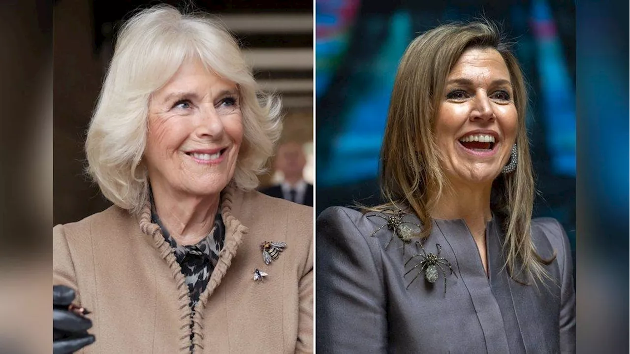 Königinnen Máxima und Camilla setzen auf Insektenschmuck