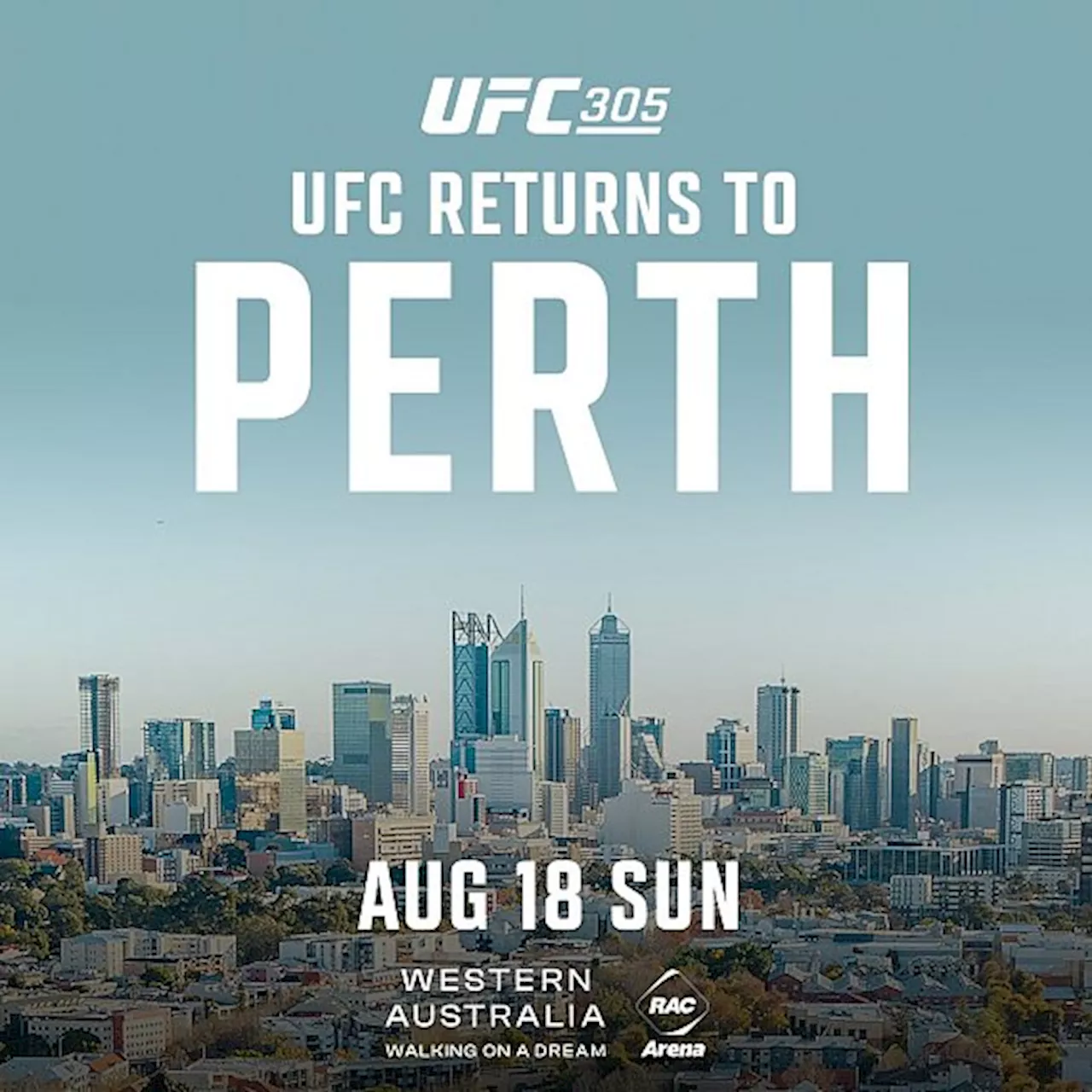 UFC 305 Announced for Perth’s RAC Arena on Aug. 17