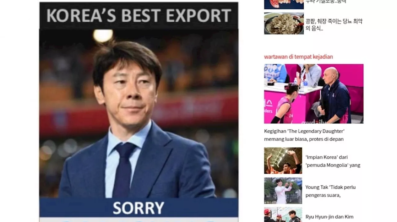 Viral Spanduk 'Shin Tae-yong Korea's Best Export, Sorry Samsung', Begini Tanggapan STY