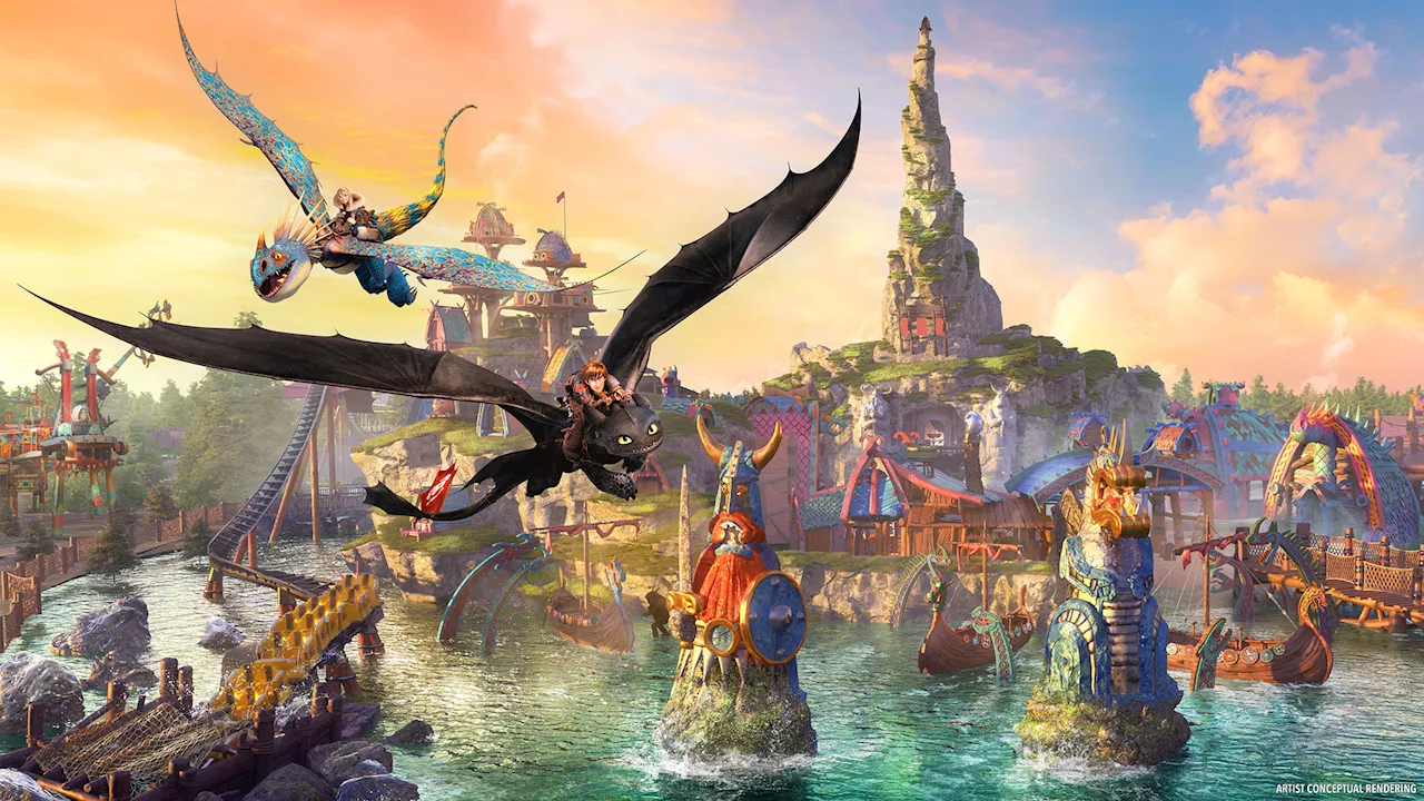 First look at How To Train Your Dragon land inside the new Epic Universe theme park...