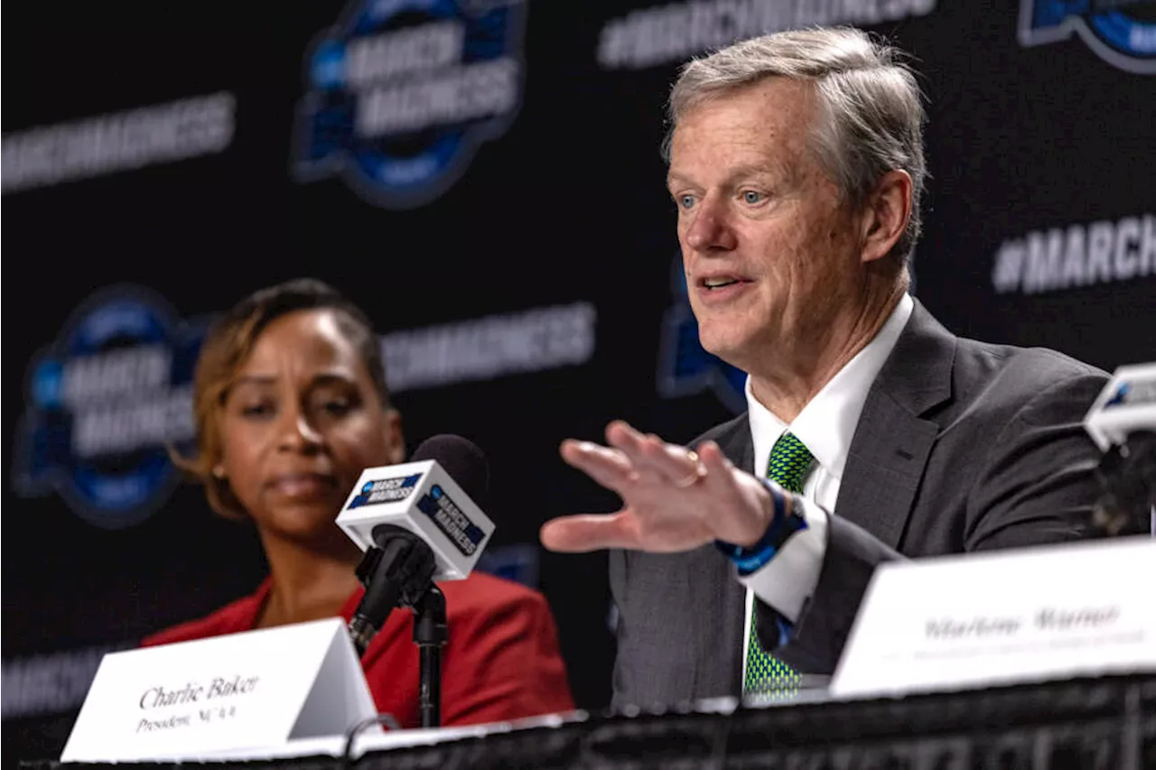 Back in Boston, Charlie Baker takes aim at youth 'prop betting' ahead of March Madness