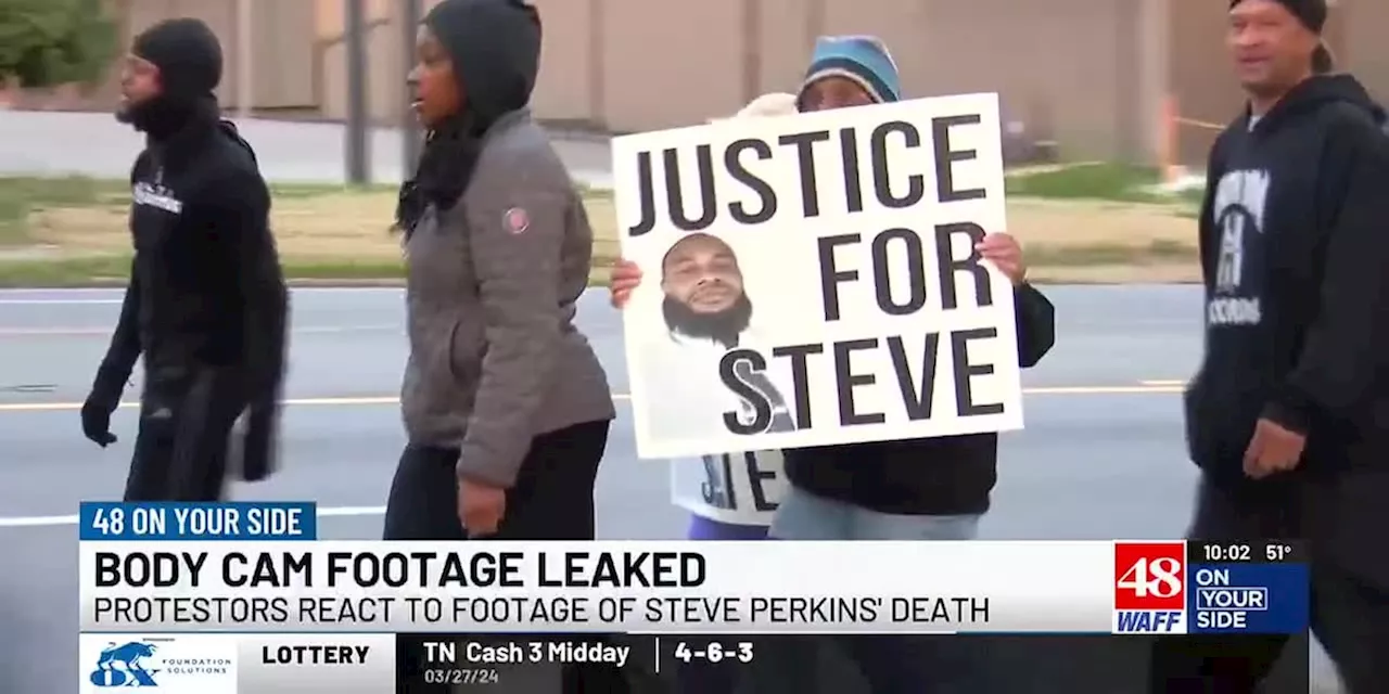 Protestors react to leaked body cam footage of Steve Perkins’ death