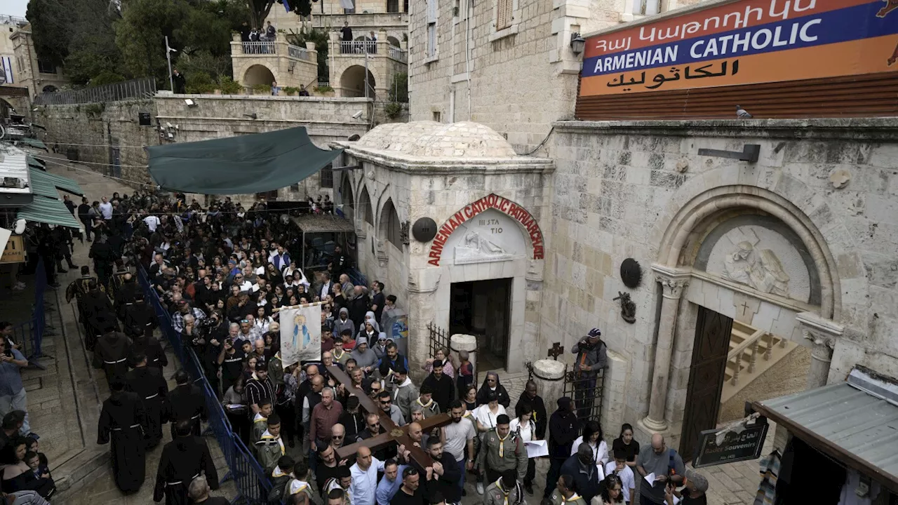 In Jerusalem, Palestinian Christians observe scaled-down Good Friday celebrations