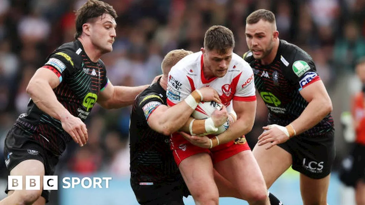 Super League: St Helens 12-4 Wigan - Two late tries stun 12-man Warriors