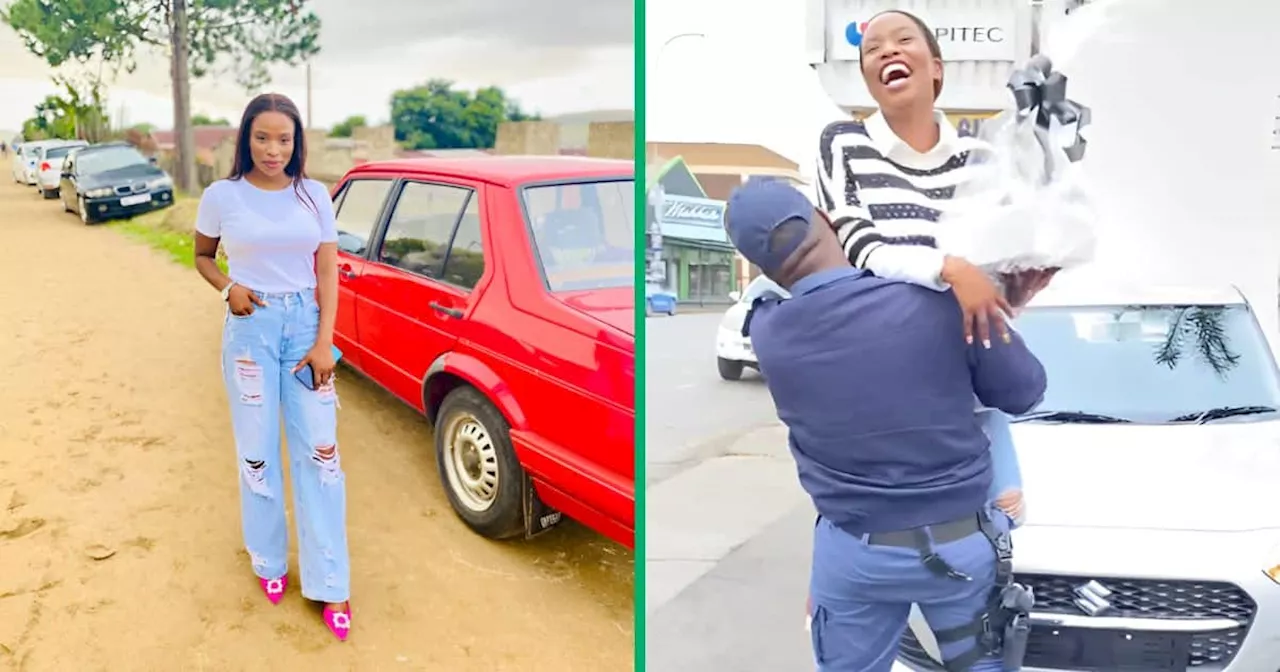 SAPS Officer's Hilarious Screaming Reaction to Friend's New Suzuki Car Goes Viral on TikTok